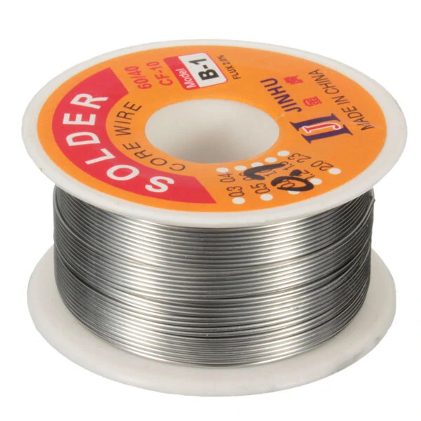 60/40 Tin Lead Solder Wire - 100g Reel, 0.7mm Rosin Core for Electronics