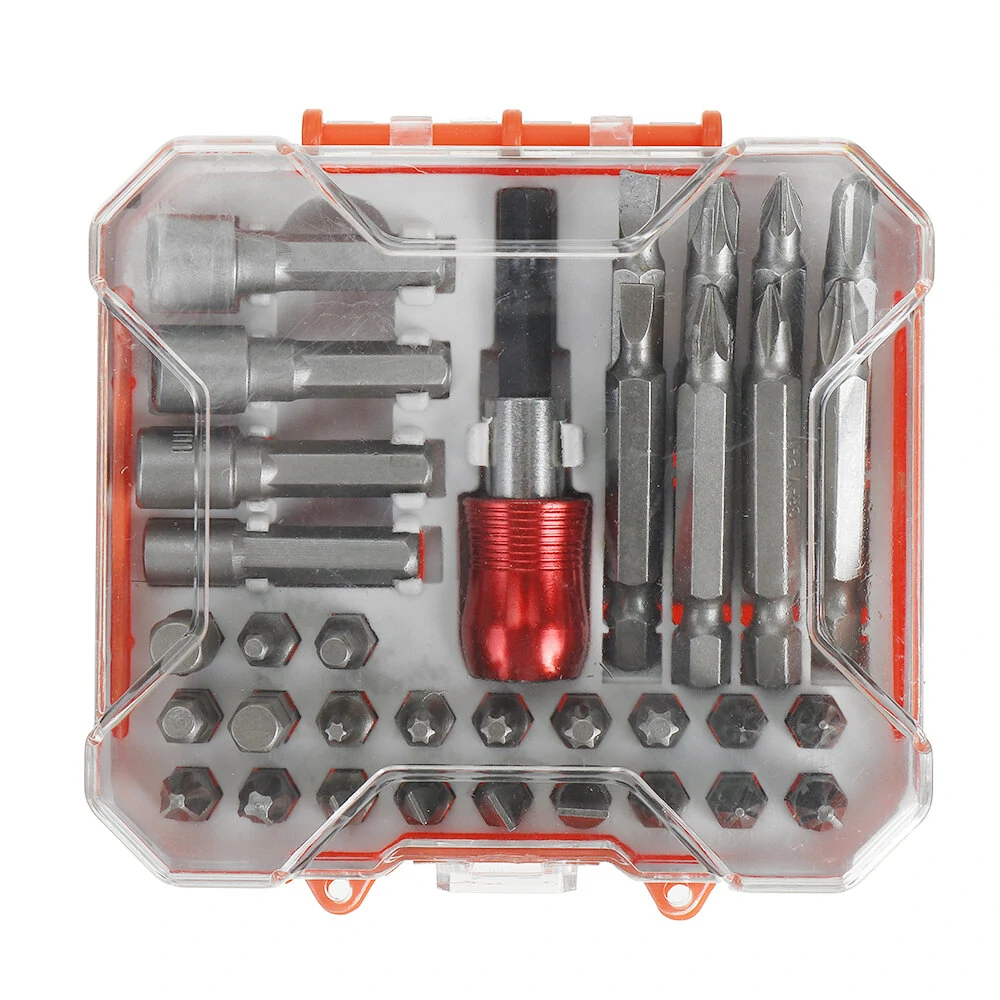 Hi-Spec 34Pcs 1/4 Shank Screwdriver Bit Set | Chromium Vanadium Sleeve Set