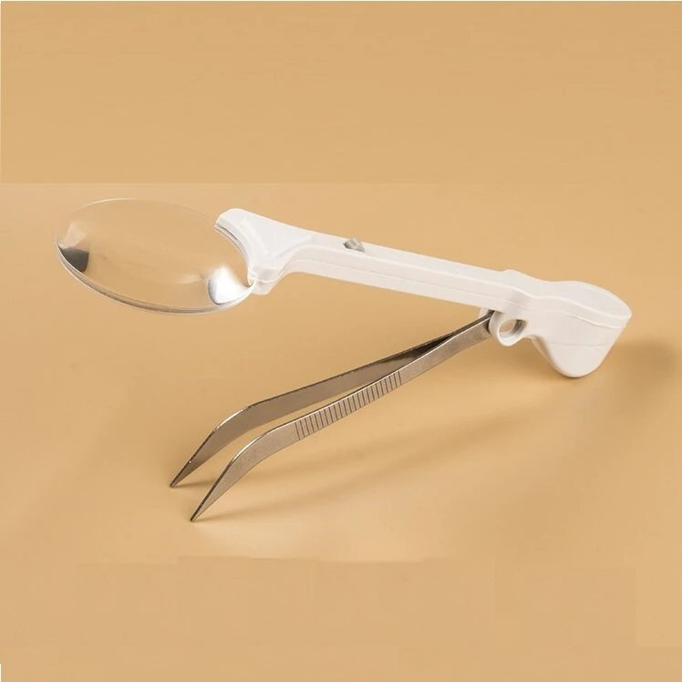 5X HD Magnifying Tweezers with LED Light | Precision Handheld Magnifier