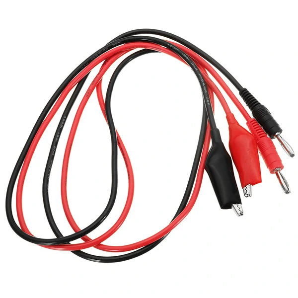 1M 5A AV Banana Plug Alligator Clip Lead | Dual Tester Probe for Multimeter