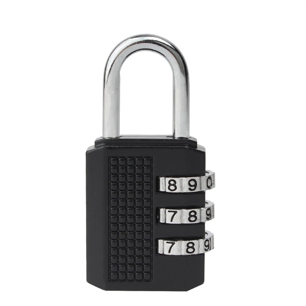 Zinc Alloy Miniature Combination Lock | 53x25x10mm Black Luggage Pouch Lock