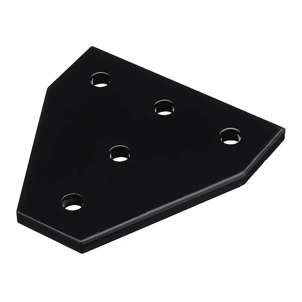 Machifit Black 5 Hole L Bracket | 90 Degree Corner Plate for 20mm 2020 Aluminum Profile