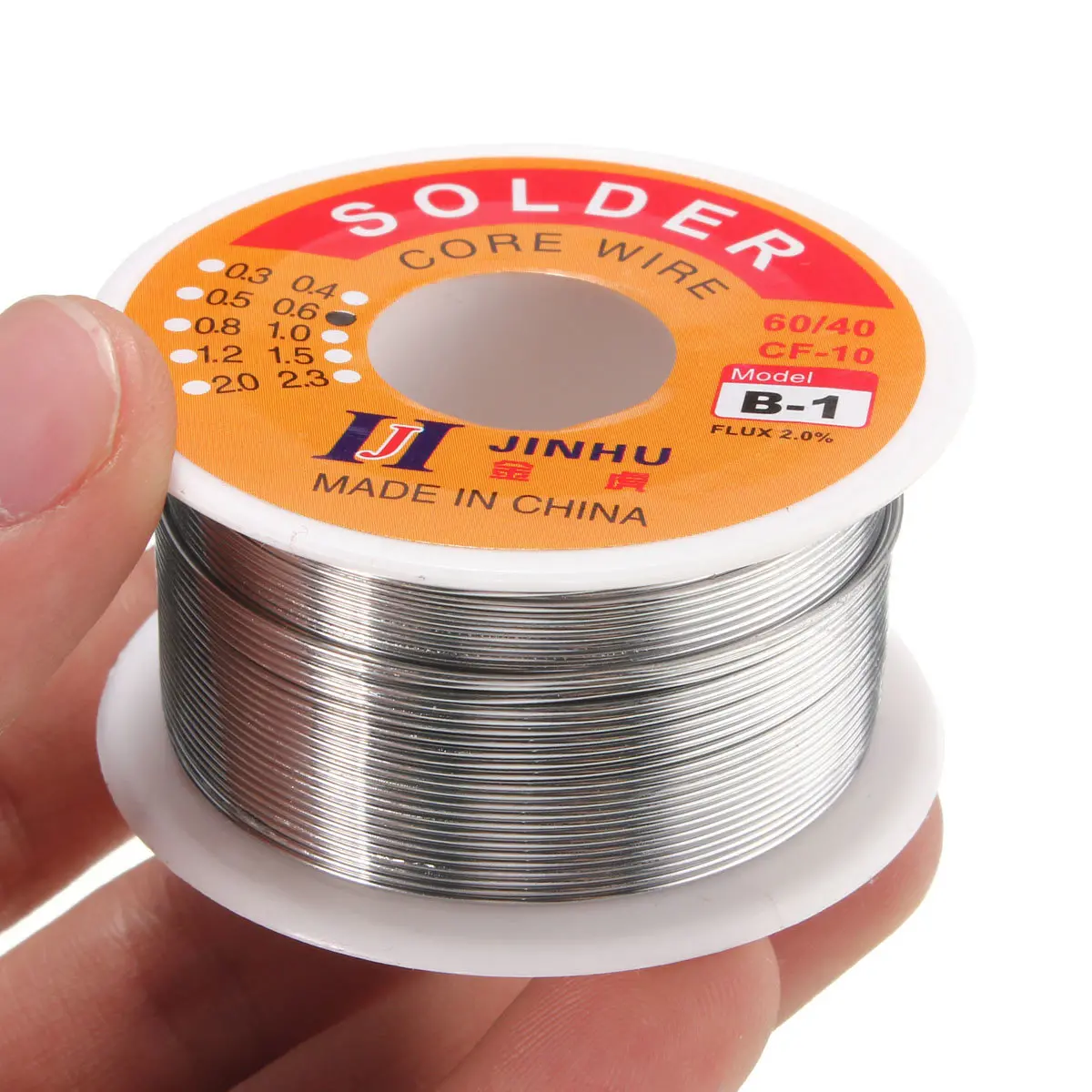60/40 Tin Lead Solder Wire - 0.6mm Rosin Core with 2% Flux - Soldering Reel Tube