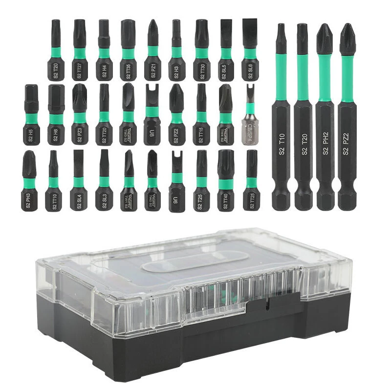44PC Magnetic Screwdriver Bit Set | S2 Steel | 635mm Shank | Electric Drill Compatible