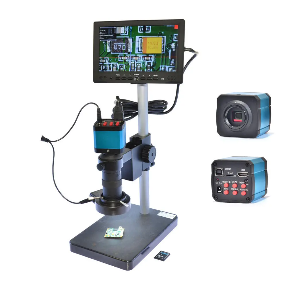 HAYEAR 14MP USB Digital Microscope Camera - 7 Inch LCD Monitor & 100X Zoom Lens