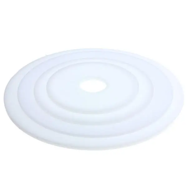 White Acrylic Discs - 3mm Thick Round Laser Cut Plastic Rings | Adhesive Tape