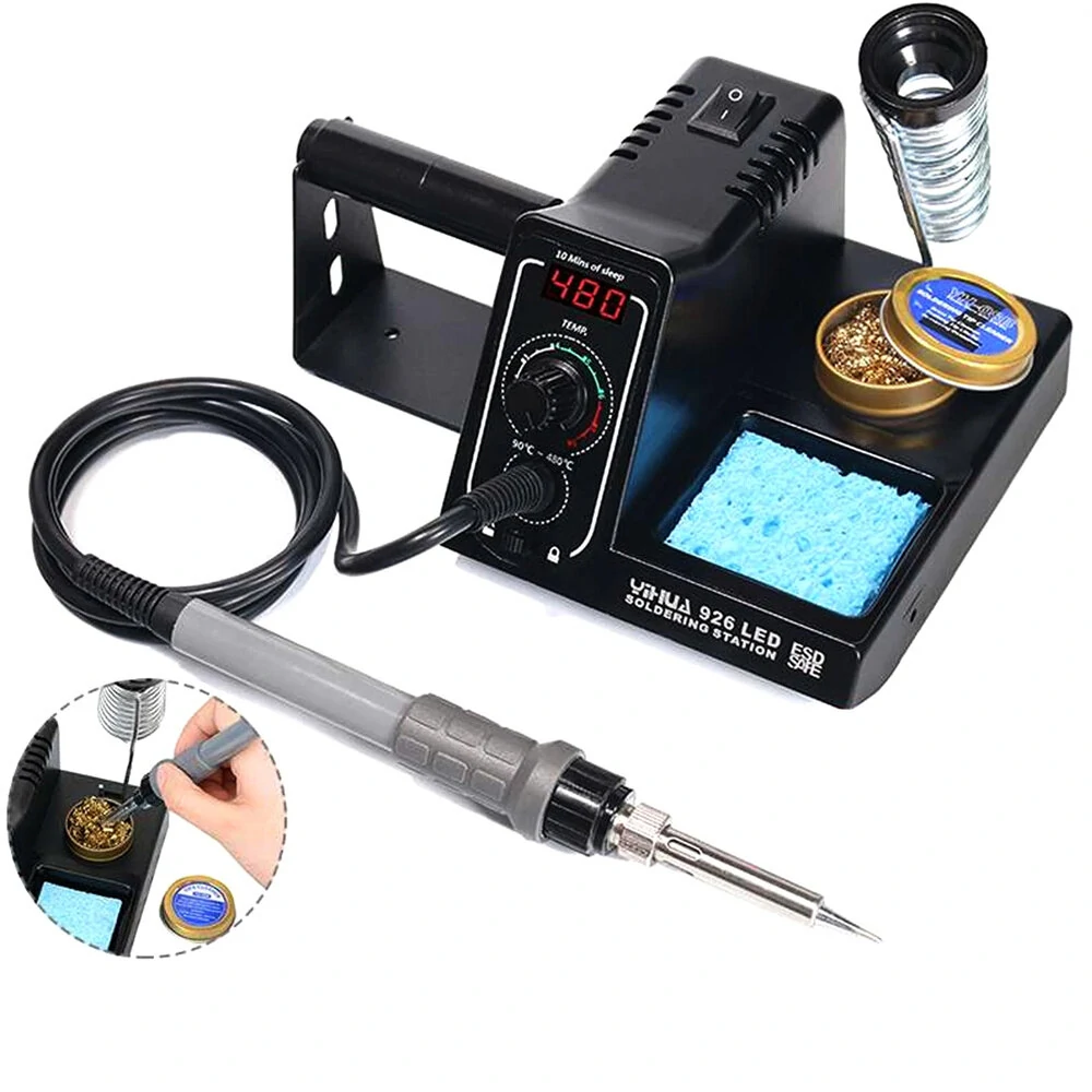 60W Adjustable Electric Soldering Iron Station - 90-480°C Temperature Control | 220V