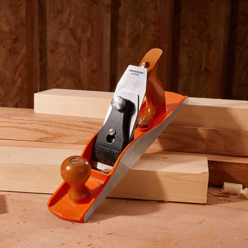 JORGENSEN Bench Plane - 3.0mm Pro O1 Steel Blade - Ductile Iron Construction