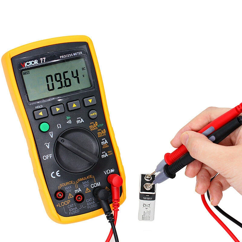 VC77 Digital Multimeter - 2-in-1 with 4-20mA Signal Output & Process Source