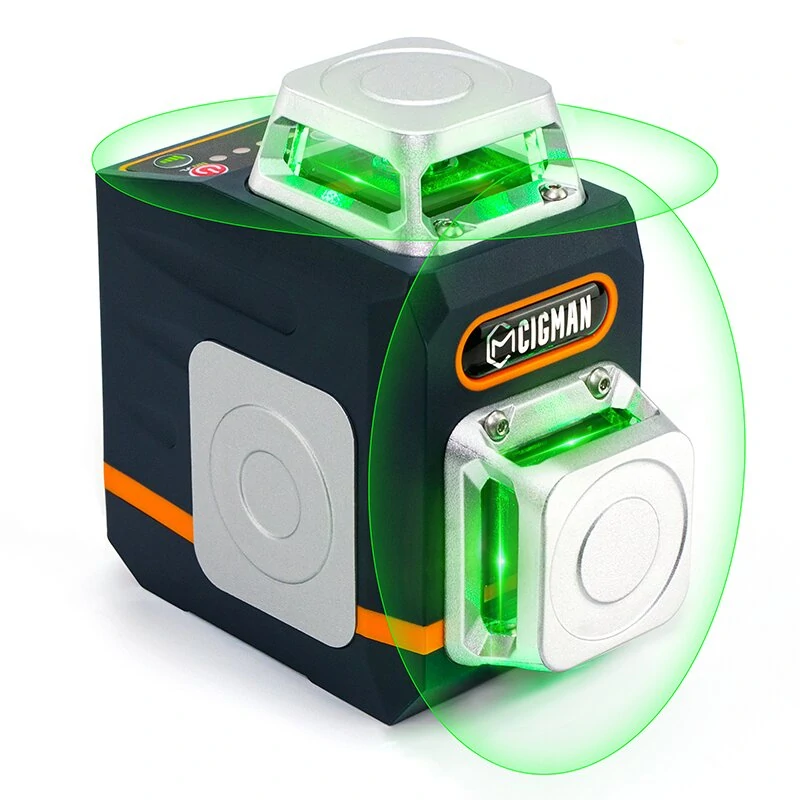 CIGMAN CM-720 Laser Level Tool - 2x360 Self-Leveling Line | Rechargeable Type-C | Magnetic Bracket