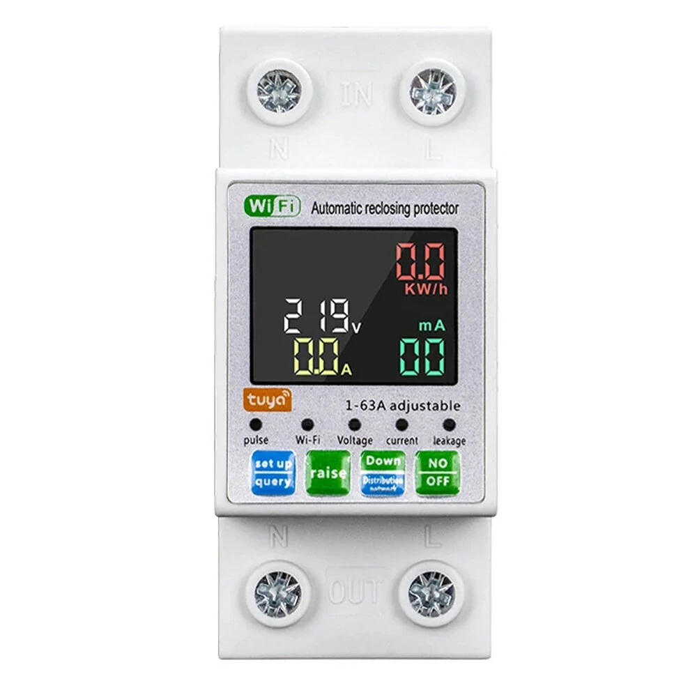 Tuya WiFi Smart Circuit Breaker with LCD Display | App Control & Energy Monitor
