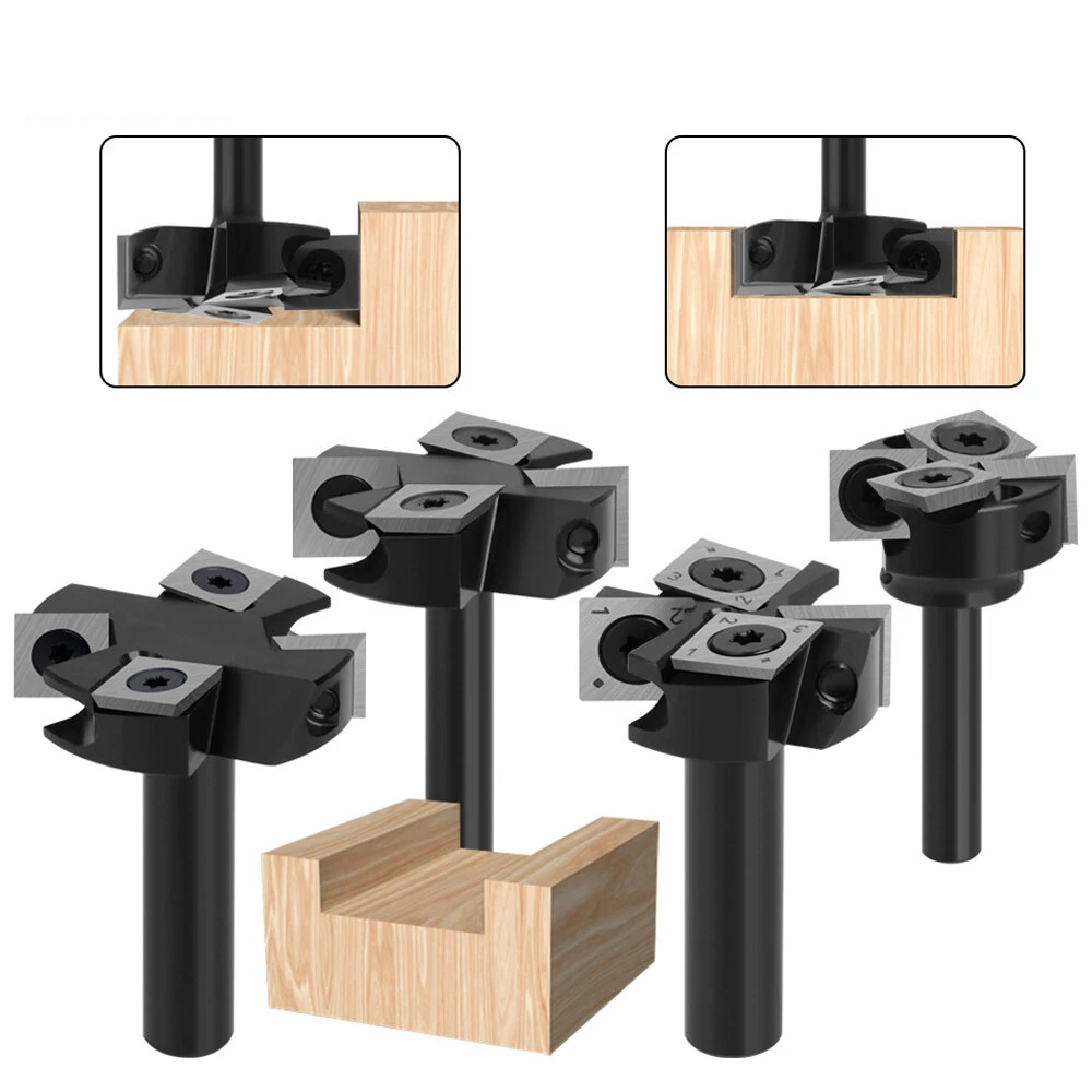 LAVIE Spoilboard Surfacing Router Bit - 1/2 Inch Shank, 4 Flutes | 1 to 1-25/32 Cutting Diameter