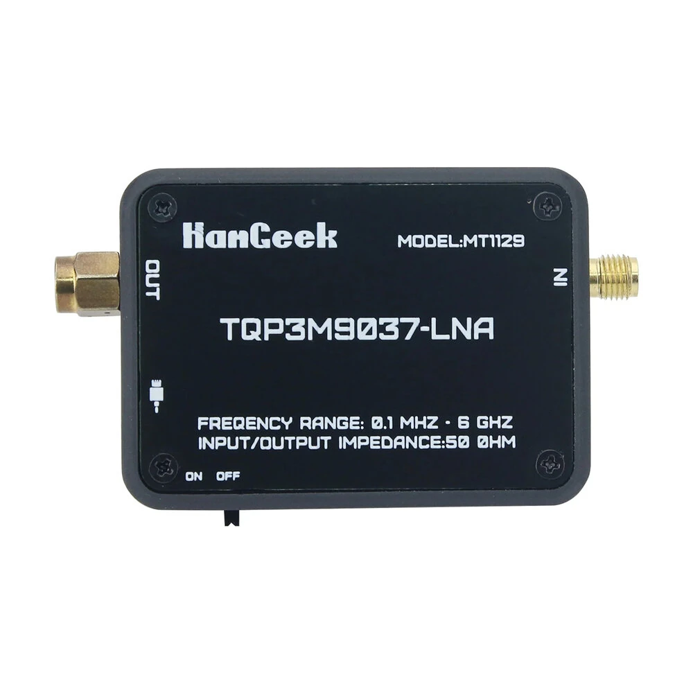 MT1129 Low Noise Amplifier 100KHz-6GHz | Ultra Low Noise High Gain | SMA Rechargeable SDR Receiver