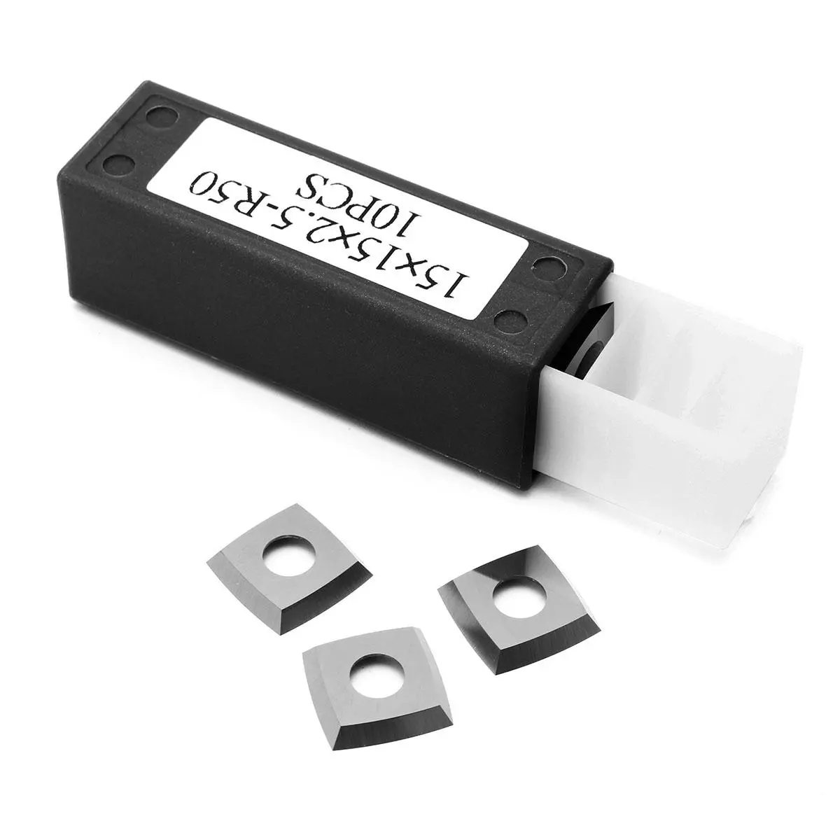 10Pcs 15mm Square Carbide Insert | 4 Edge Woodworking Tool for Lathes