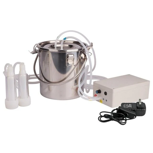 5L Electric Milking Machine for Sheep Goat - Stainless Steel Bucket | 110V/220V
