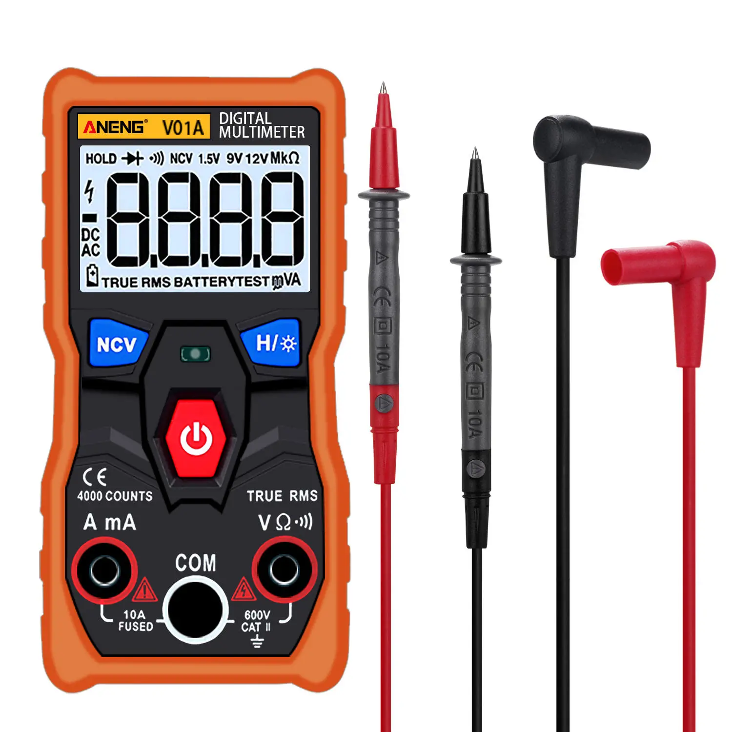 ANENG V01A True RMS Multimeter - Autoranging, NCV, Backlight & Flashlight