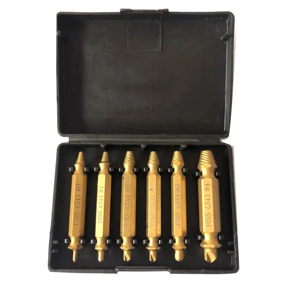 Damaged Screw Extractor Set - 6PCS High Speed Steel Bolt Remover Tools