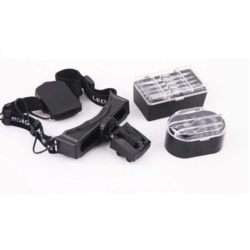 Head Mounted Magnifier with 8 Lenses | Low Vision & Maintenance Work Light