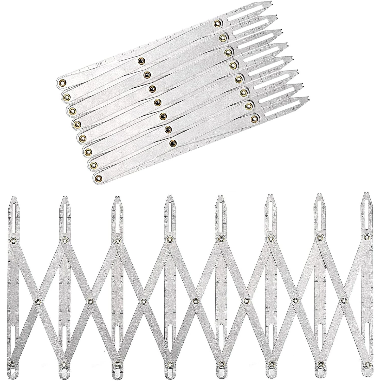 Aluminum Expanding Sewing Gauge - 24 Inch Adjustable Button Guide for Crafts & Woodworking