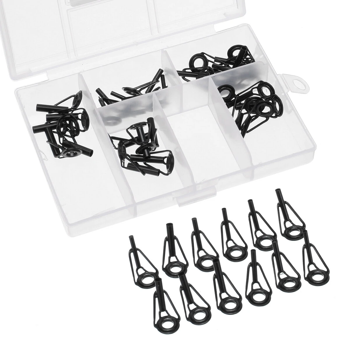 40Pcs Fishing Rod Guides & Tip Top Rings | Spinning Casting Rod Repair Kit | DIY Pole Building Tackles