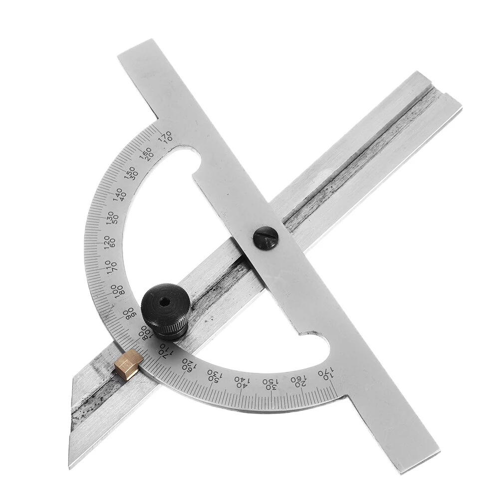 Stainless Steel Protractor Ruler | 10-170 Degree Angle Tool | 153/300mm Woodworking Measuring