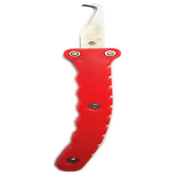 High-Carbon Steel Hook Cutter Burr Scraper | Clockwise Trimming Cutter with Red Handle