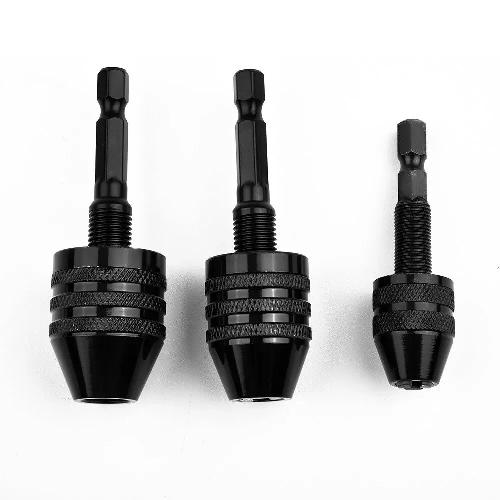 Mini Keyless Drill Chuck - 1/4 Inch Hex Shank Quick-Change Converter | Aluminum Alloy