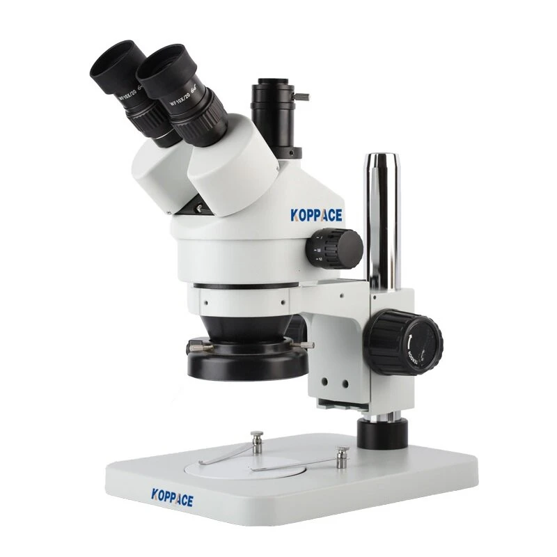 KOPPACE 3.5X-90X Trinocular Stereo Microscope | 144 LED Ring Light & WF10X/20 Eyepiece