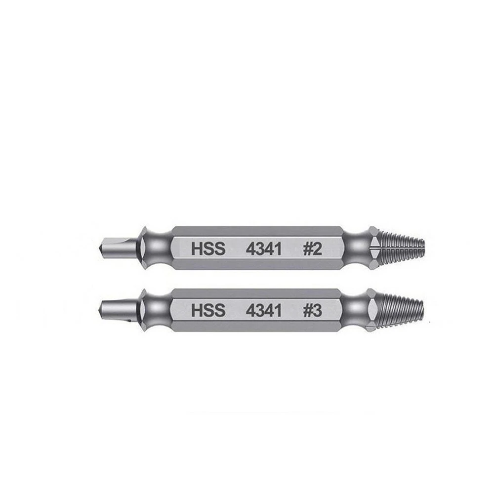 2PCS Hex 51mm HSS 4341 Screw Extractor Set | For Variable Speed Reversible Drills