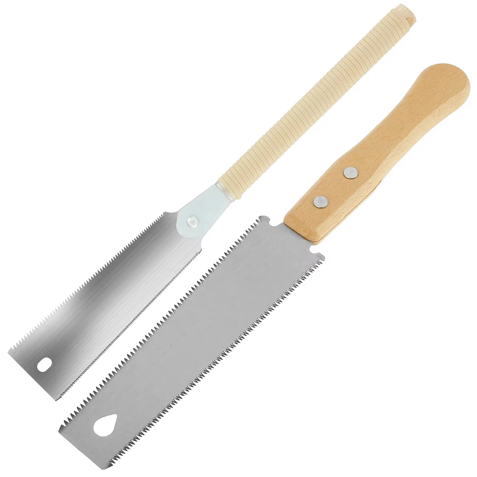 SK5 Japanese Hand Pull Saw - Double Edge 3 Side Grinding Teeth | Flexible Flush Trim Saw for Woodworking