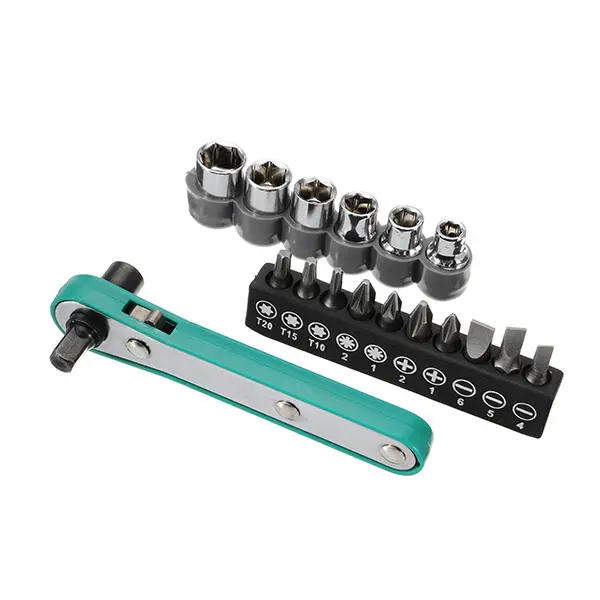 Craftsman 1/4 Inch Ratchet Wrench Set | 10 Bits & 6 Sockets | Screwdriver & Socket Tool