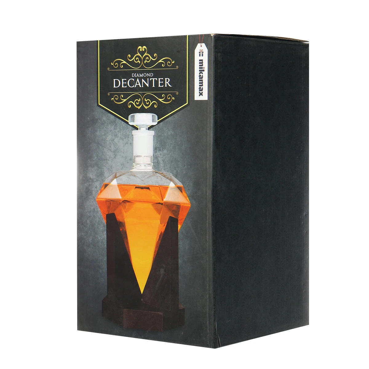Elegant Whiskey Decanter & Glass Carafe Set - Etched Wine Bar Bottles Kit