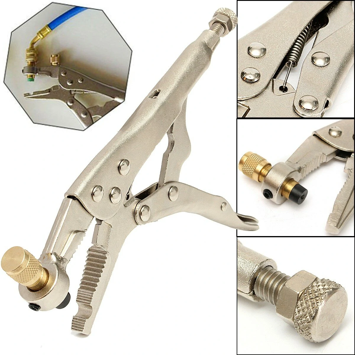 Refrigerant Recovery Tube Locking Pliers | Air Conditioner AC Tool