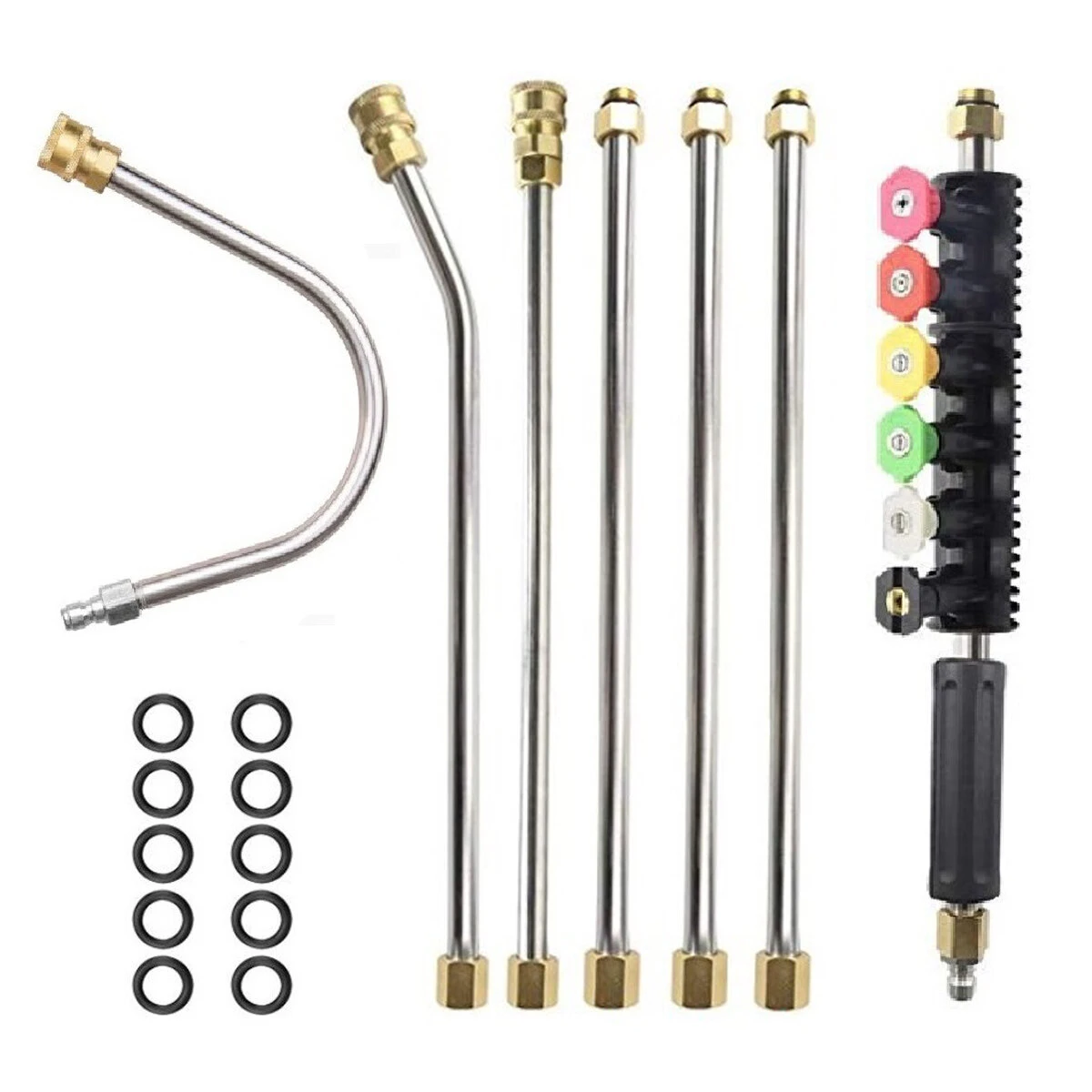 Washer Wands Extension Lance Rod Kit - High Pressure Tool with Nozzles