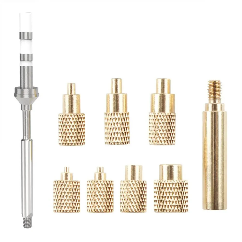 TS100 Hot Melt Insert Kit - Brass CNC Precision for M2 M3 M4 M5 M6 M8 | 936 Iron Tips