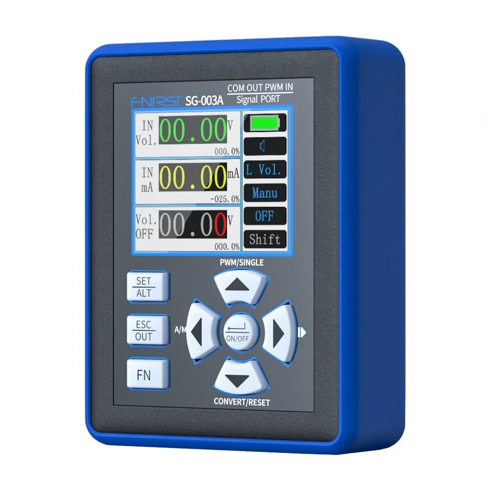 FNIRSI 0-10V 4-20mA Signal Generator | Adjustable PWM Simulator | 3000mAh Battery