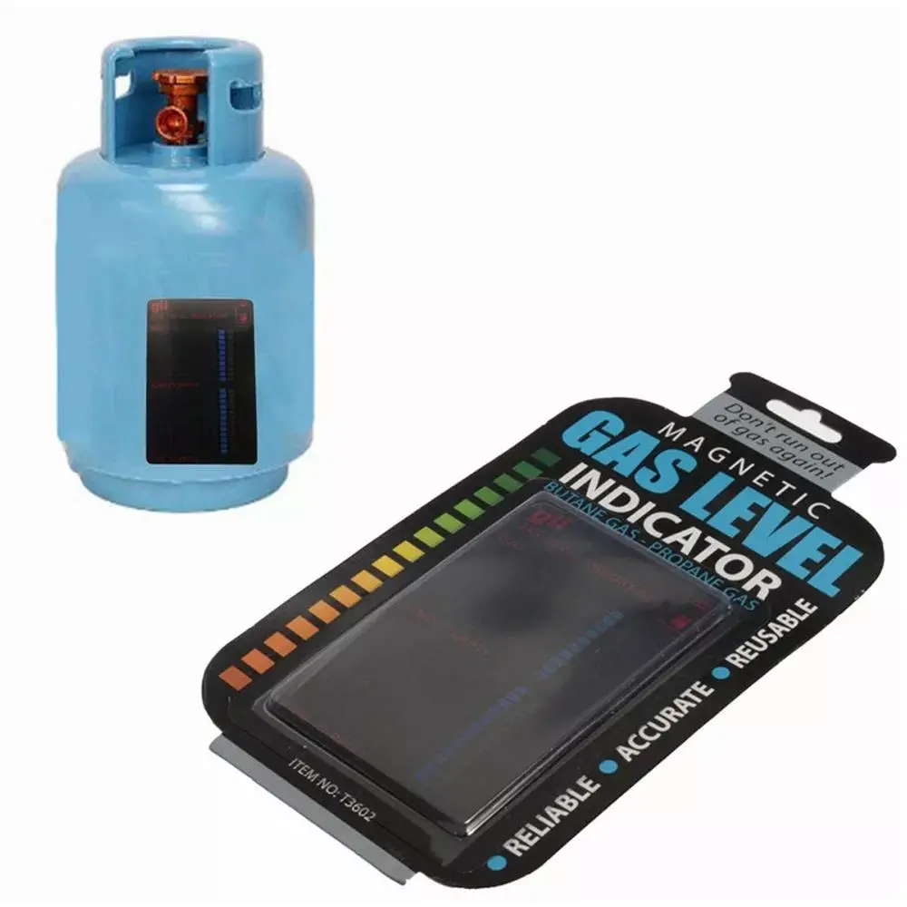 5Pcs Magnetic Gas Cylinder Level Indicator - Propane Butane LPG Fuel Gauge & Temperature Tester