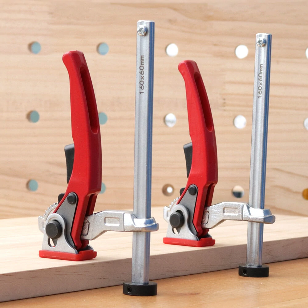 ENJOYWOOD MFT Table Bench Clamp - Quick Ratchet Hold Down Clip for 16mm 19mm 20mm 28mm Dog Holes