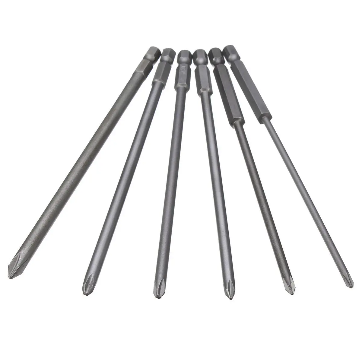 BrandName 6pc 150mm 1/4 Magnetic Hex Cross Head Screwdriver Bit Set
