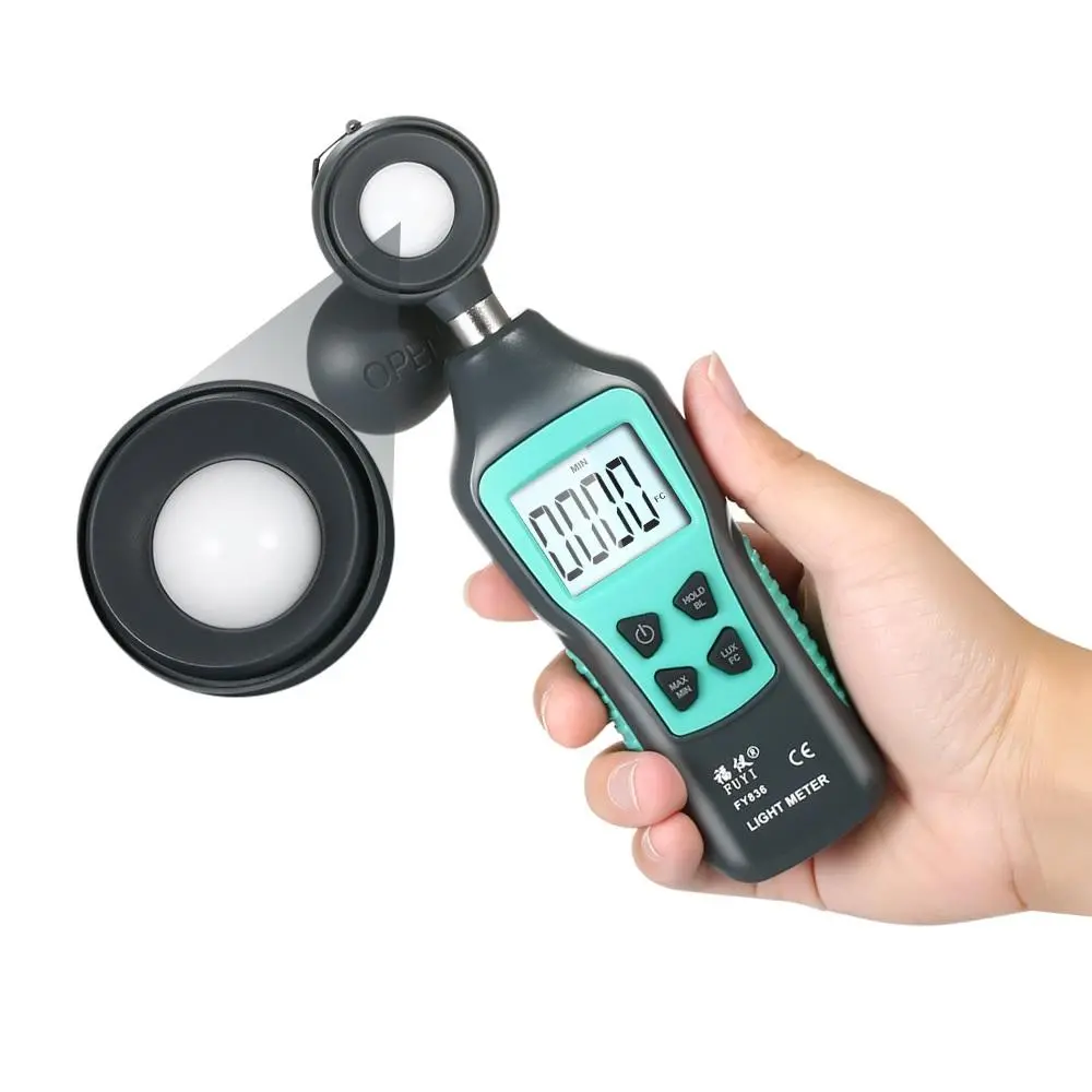 FUYI FY836 Mini Digital Lux Meter | 0-200000 Lux | Handheld Light Meter