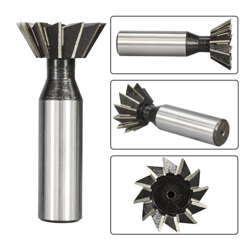 High Speed Steel Dovetail Milling Cutter - 10mm 10 Blade | 45° 60° CNC Router Bit
