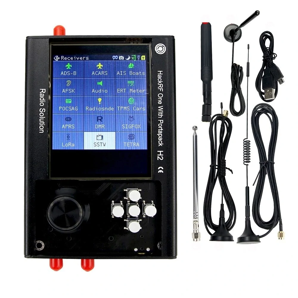 PortaPack H2 for HackRF One SDR | 1MHz-6GHz | Built-in Battery & Antennas