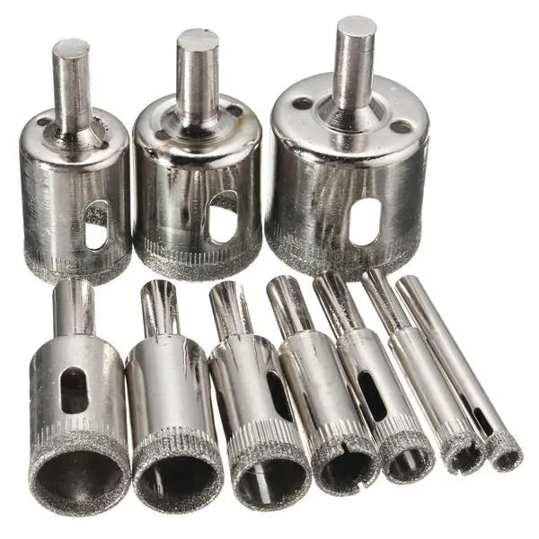 Baban 10pcs Diamond Hole Saw Drill Bit | 6-32mm for Glass Ceramic Marble