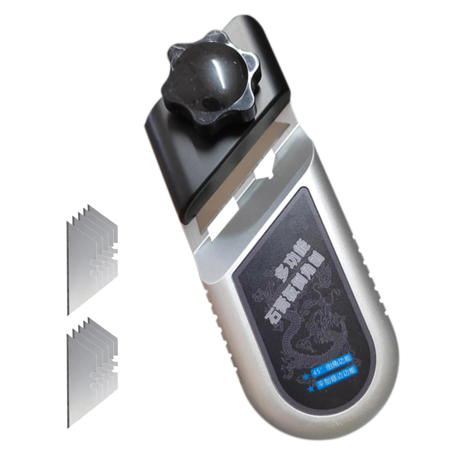 Plasterboard V Chamferer 45° 90° Trimming Tool | Manual Fast Cutter with 10 Blades