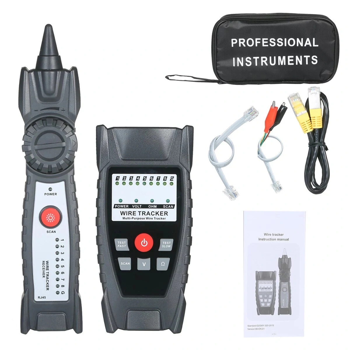 GT67 Portable Wire Tracker & RJ11 RJ45 Cable Tester | Network Line Finder with Headphone