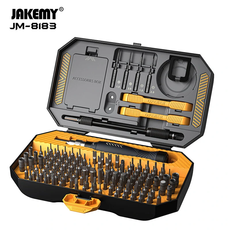 Jakemy 145PCS Precision Screwdriver Set | 132 CR-V Bits & Repair Kit