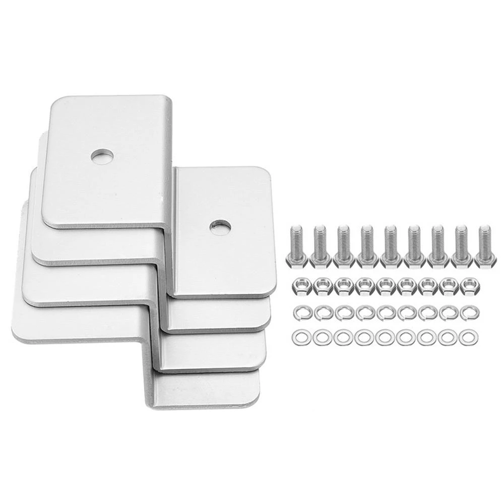 ZB-04 Solar Panel Mounting Z Brackets Kit - 4pcs Aluminum Alloy for Motorhomes & Yachts