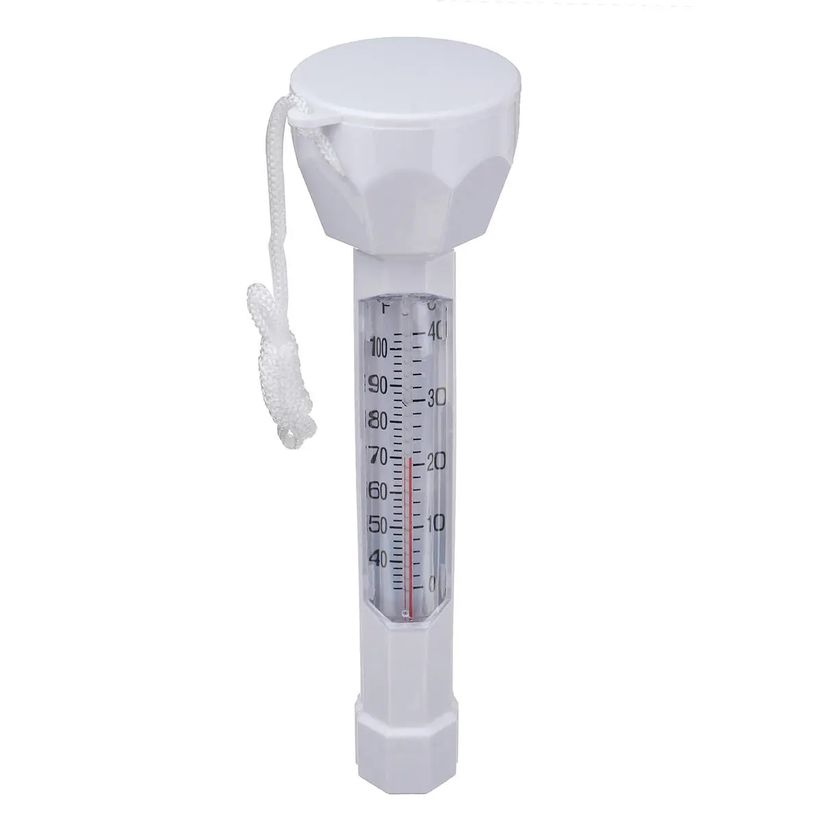 White Floating Pool Spa Thermometer - Water Temperature Gauge for Hot Tub
