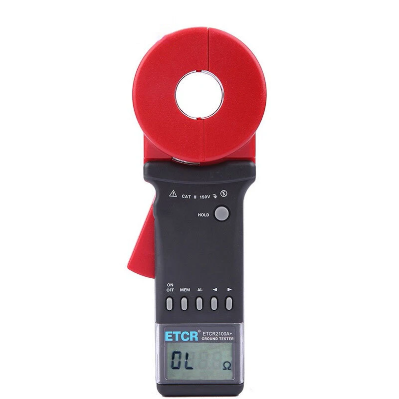ETCR2100A+ Digital Clamp Earth Resistance Tester - 0.01-200Ω High Resolution