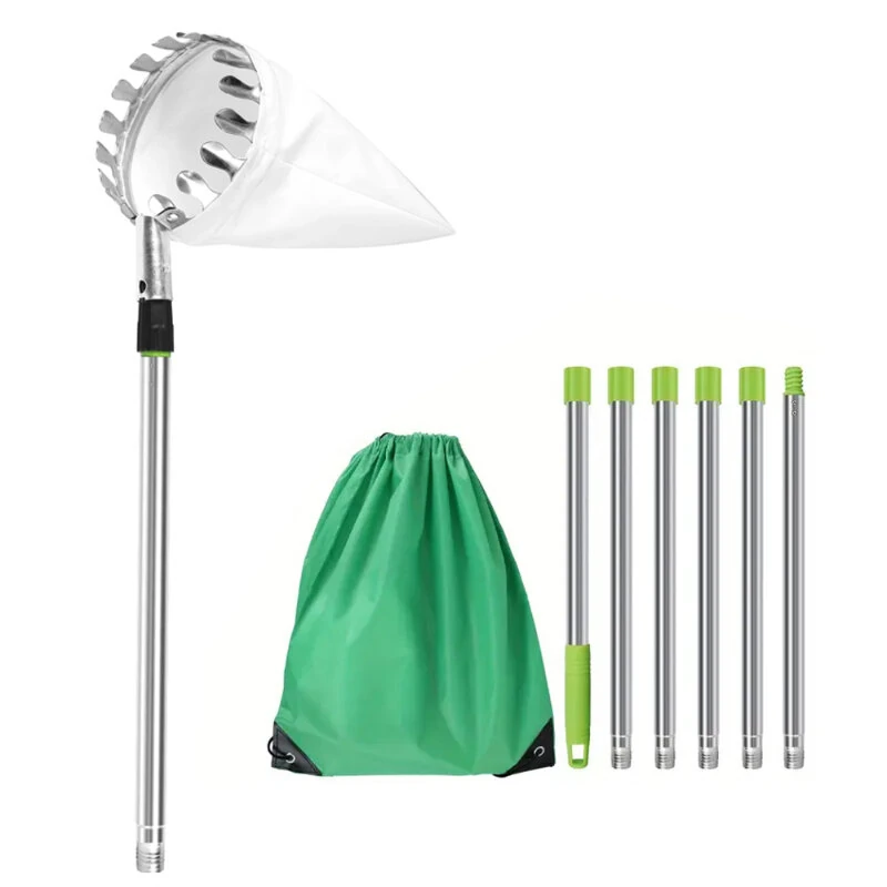 Adjustable Stainless Steel Fruit Picking Pole - 2.4M 3.2M 4M for Tall Trees